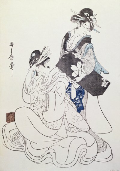 Two Female Figures by Kitagawa Utamaro